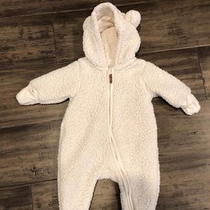 H and M Faux Fur Footie